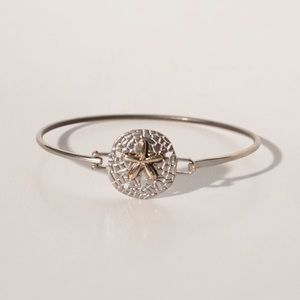 Nautical Silver and Gold Bangle Bracelet